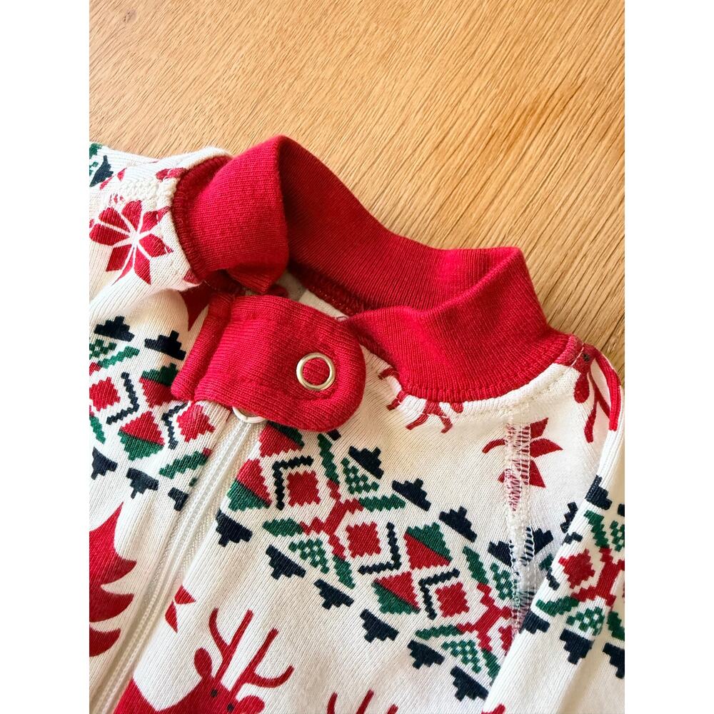 Hanna Andersson Red Dear Deer Baby Sleeper Pajamas - Picture 5 of 5